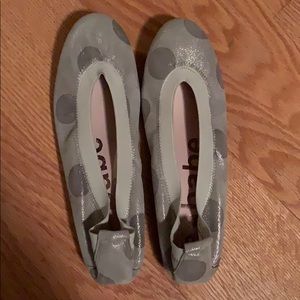 Grey/silver polka dot shimmery heels